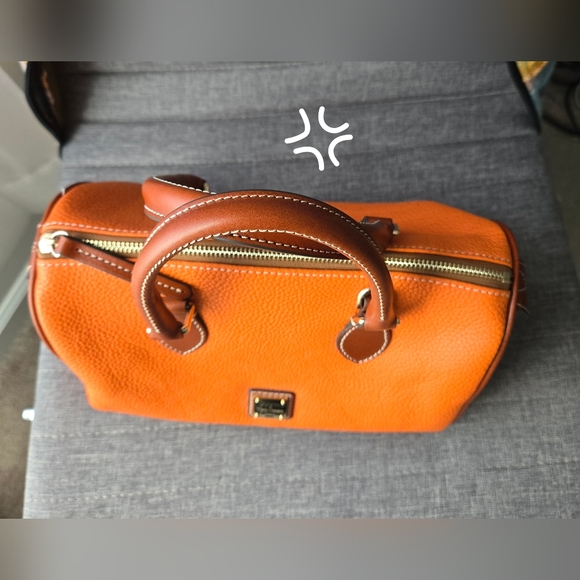 NWT Dooney & Bourke Clementine 🍊 Pebble Leather Barrel Satchel - Picture 6 of 10